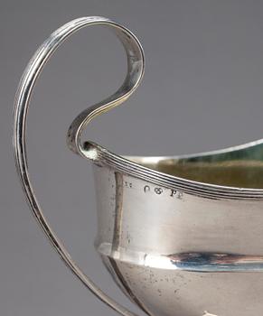 GRÄDDKANNA, silver, gustaviansk,oidentifierad mästarstämpel, Stockholm 1797. Vikt ca 241 gram.