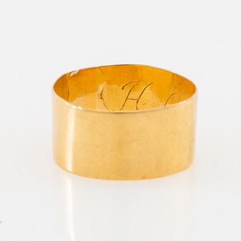 Ring 20K guld sannolikt Lars Ryberg Göteborg 1788-1812.