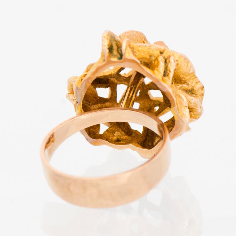 BJÖRN WECKSTRÖM, RING, "Kioto", 14K guld. Lapponia 1971.