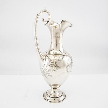 A 19th century danish sivler decanter mark of Prahl 1881, weight 708 grams.