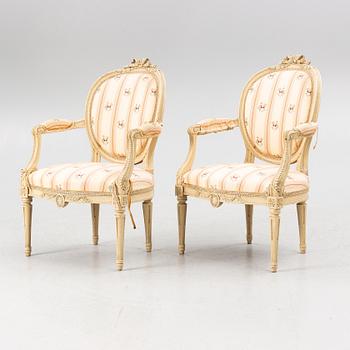 Soffgrupp, 3 delar, gustaviansk stil, 1900-talets första hälft.