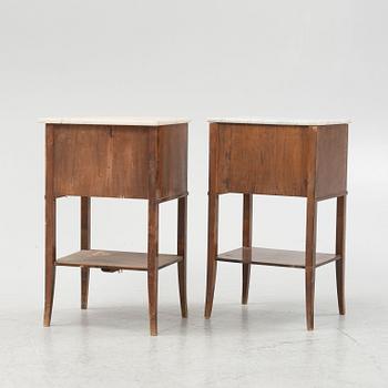 A pair of bedside tables, 1920's/30's.