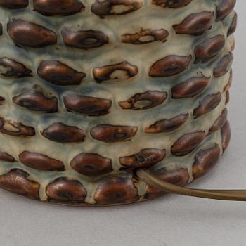 Axel Salto, a stoneware table lamp, Royal Copenhagen, Denmark, signed Salto.