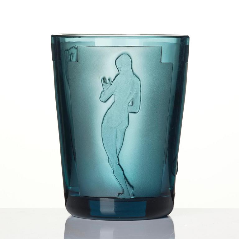 Kosta, "Camé no 1", a sandblasted glass vase, 1933.