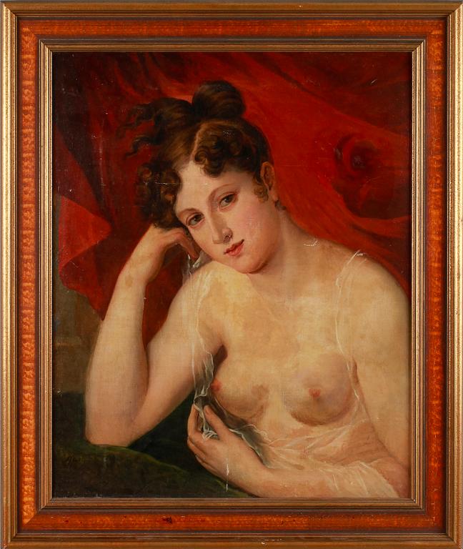 OKÄND KONSTNÄR, olja på duk, monogramsignerad AL.