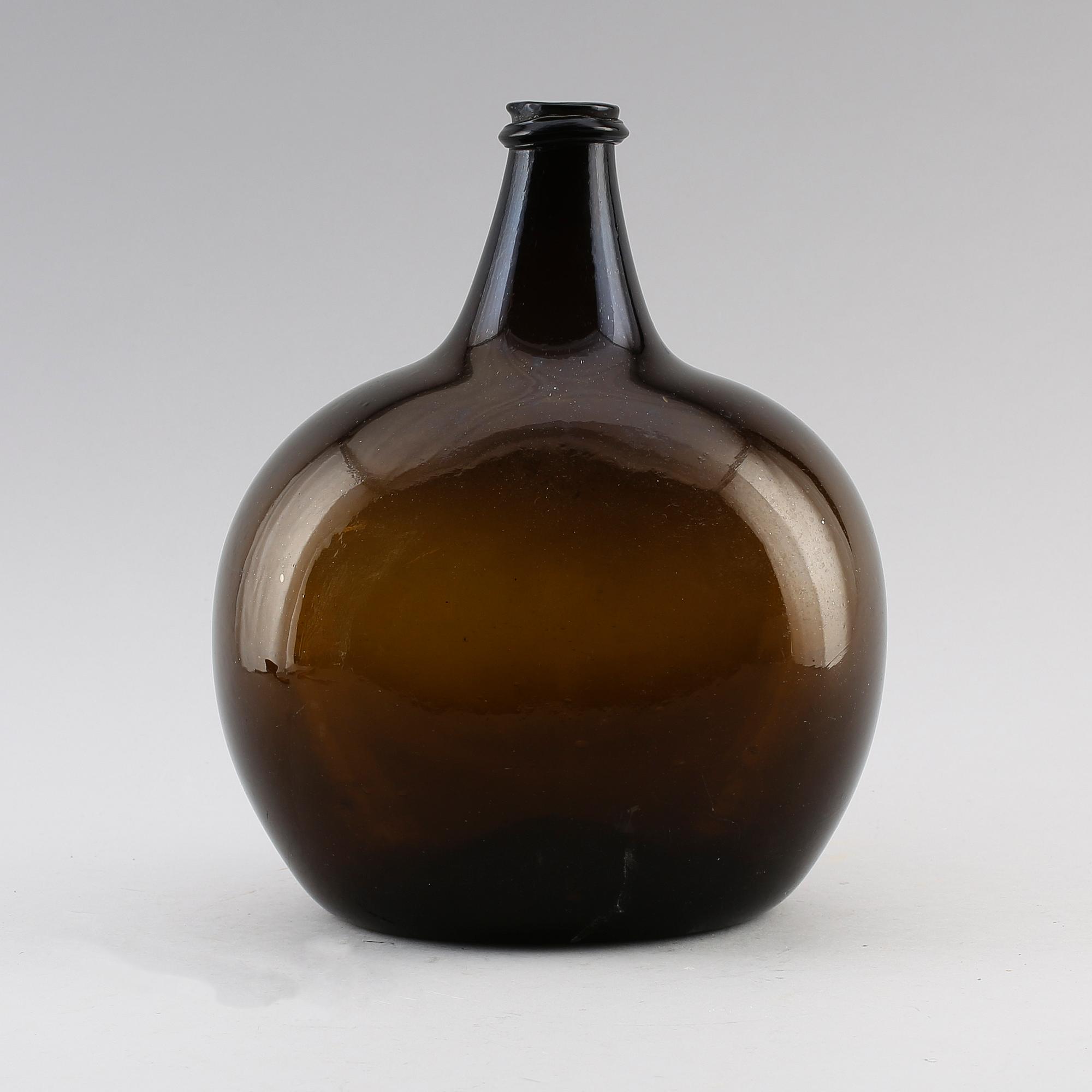 FLASKA, glas, sannolikt 1800-tal.