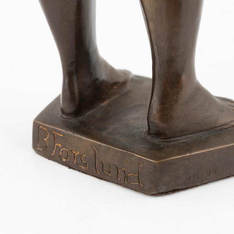 Bror Forslund, skulptur, "Ida", brons, signerad.