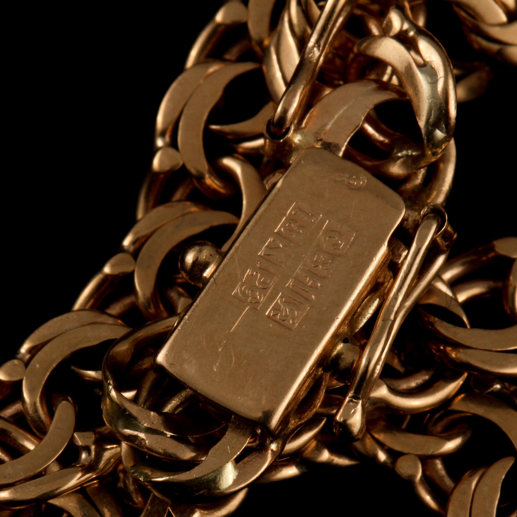 ARMLÄNK, 18k guld, Hallbergs, Köping, 1965. Vikt 10 g.
