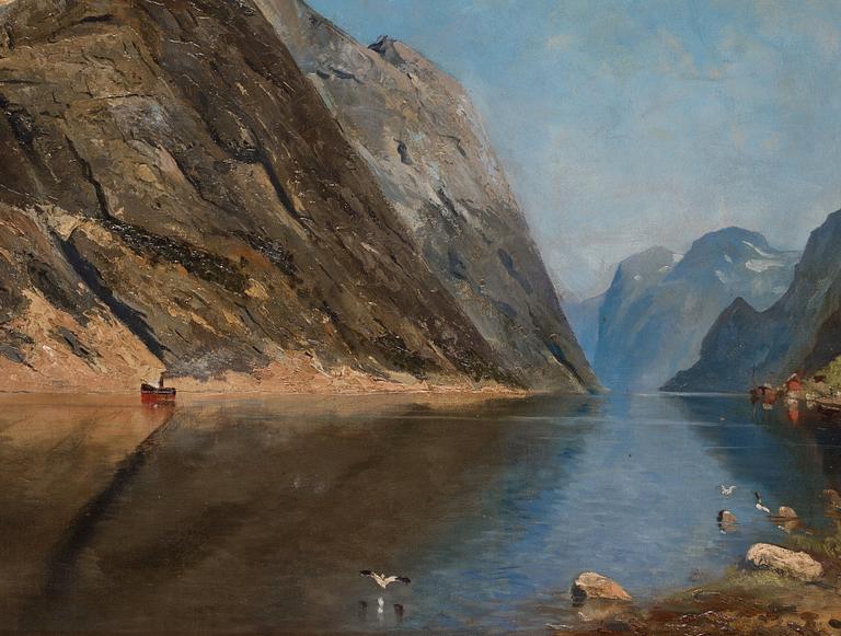 Adelsteen Normann, Fjordlanskap med fiskeby.