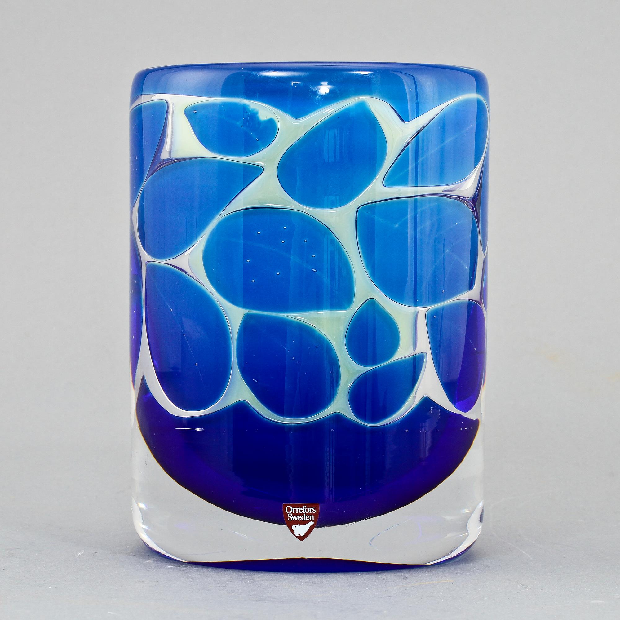 OLLE ALBERIUS, vas, glas, "Astrakan", Orrefors, sign.