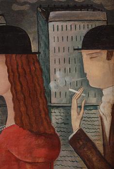 Gösta Nystroem, Three Figures in Hats.