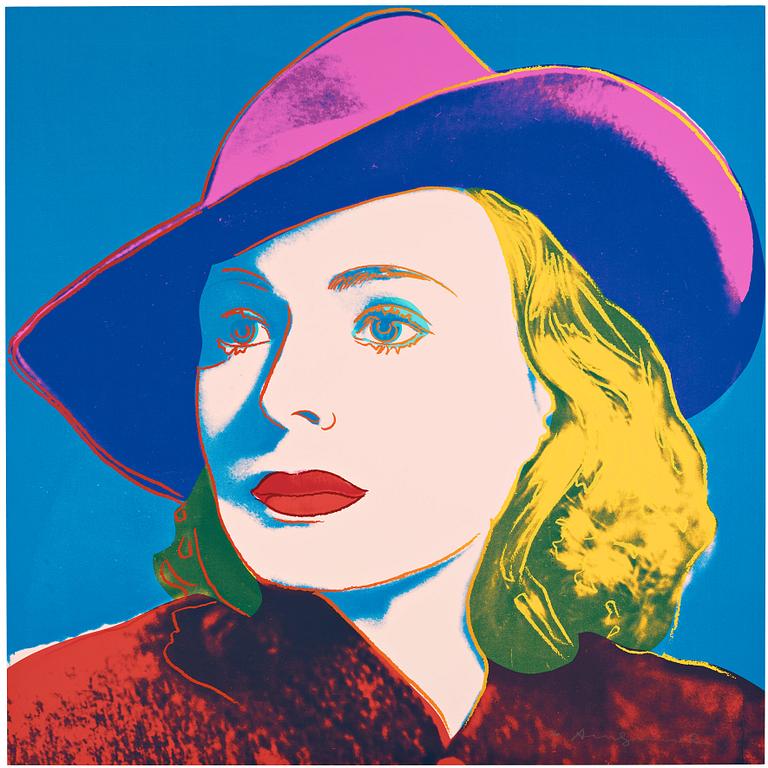 Andy Warhol, "Three portraits of Ingrid Bergman by Andy Warhol".