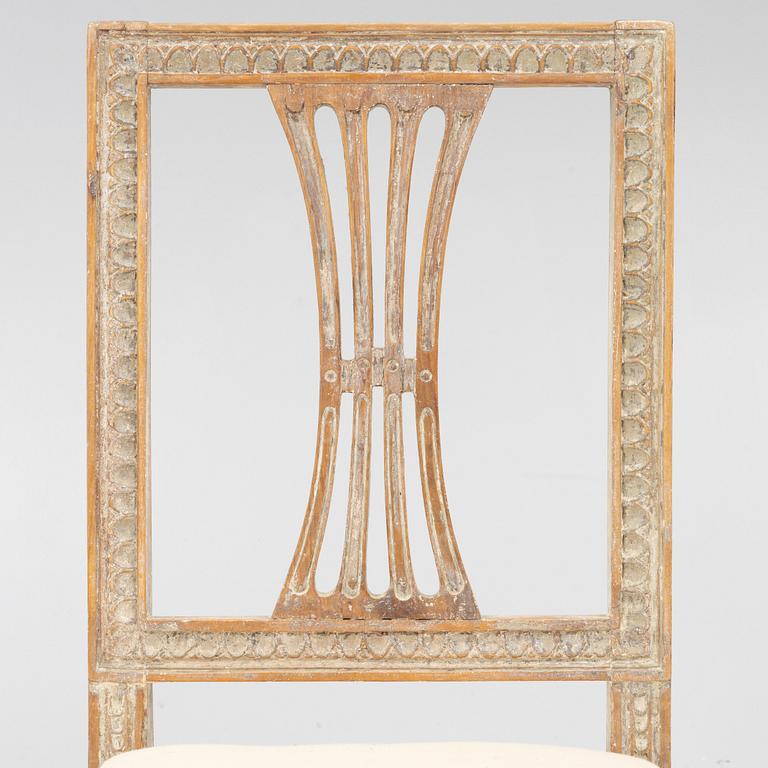 A pair of late Gustavian chairs, Lindome, circa 1800.