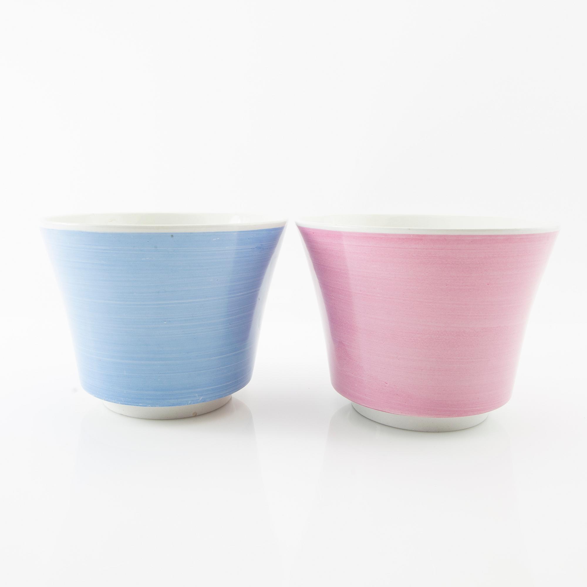 Stig Lindberg, ytterfoder 12 st "Colores" Gustavsberg flintgods.