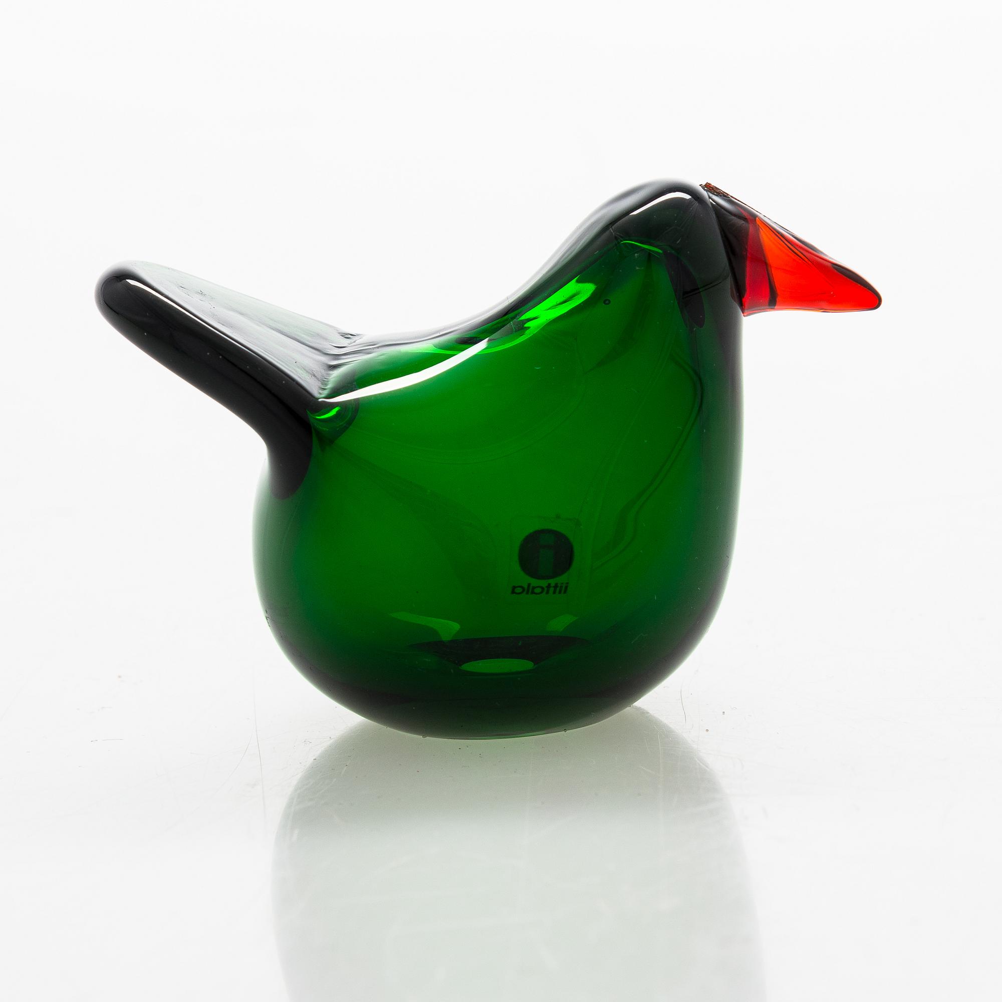 Oiva Toikka, glass bird signed Oiva Toikka Nuutajärvi Notsjö. 1972-78.