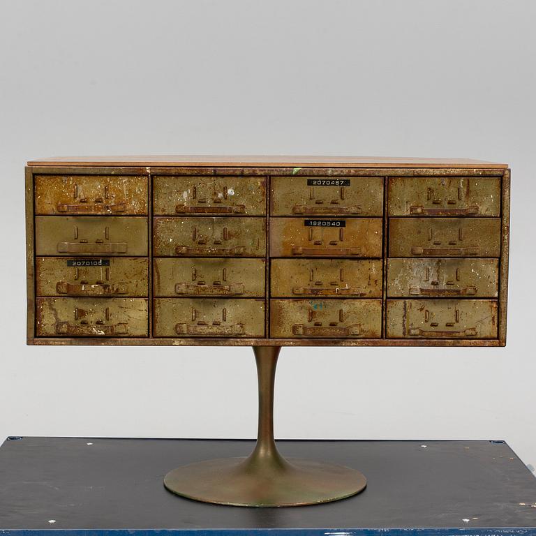 A 20th century metal chest of drawers.