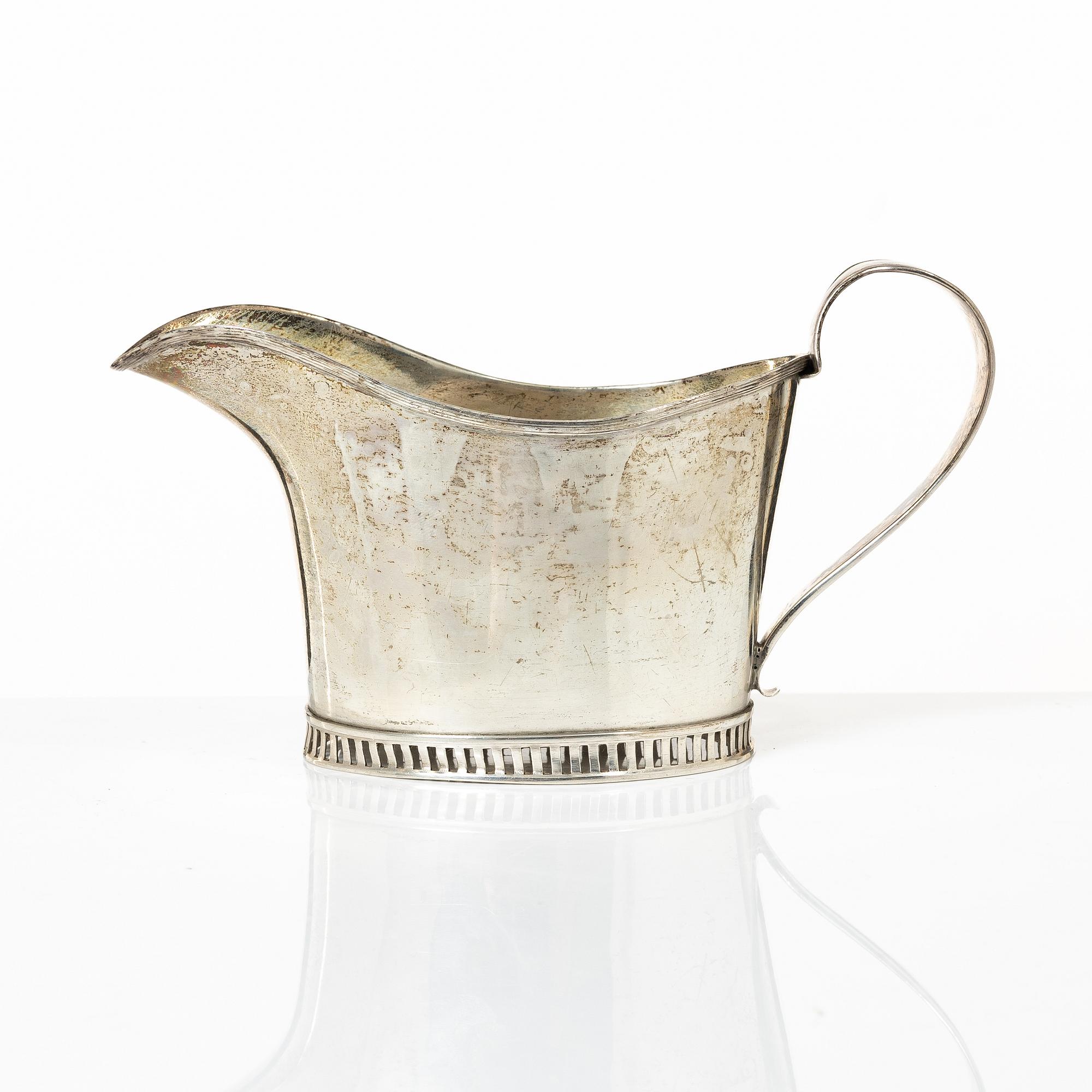 Lars Magnus Hörvall, gräddkanna, silver, Eksjö, 1814.