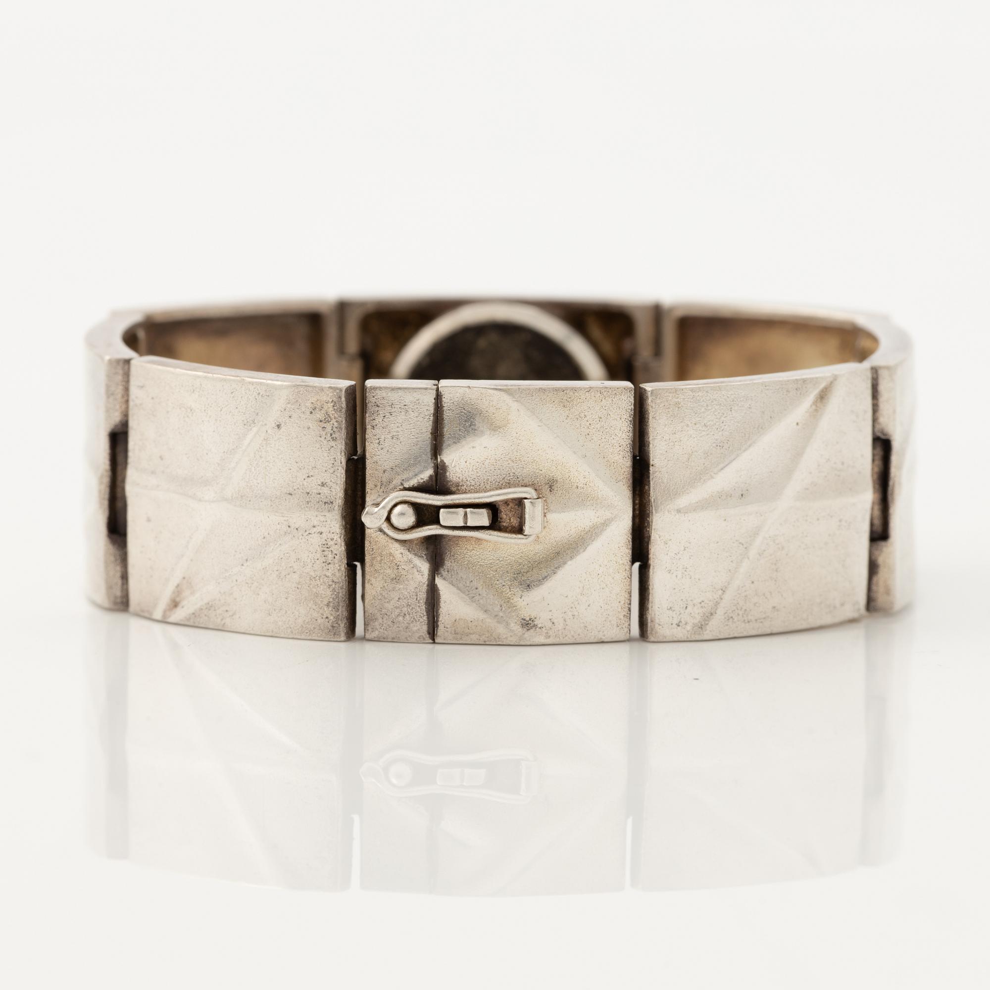 Lapponia wristwatch "Istral" sterling silver, design by Björn Weckström,