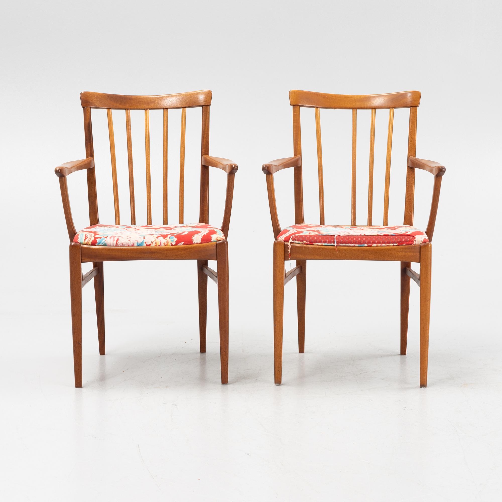 A pair of 'Herrgården' armchairs by Carl Malmsten, second half of the 20th Century.