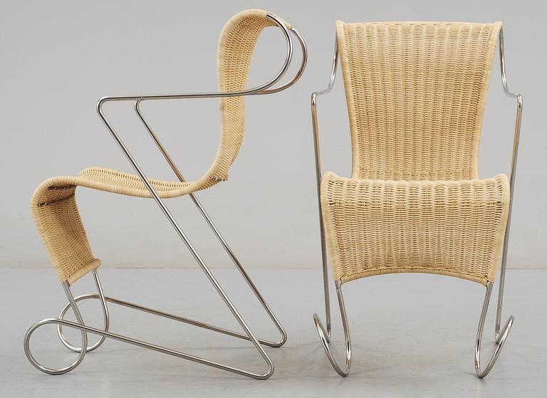 A pair of Ron Arad 'Zigo Zago' chairs, Driade post 1993.