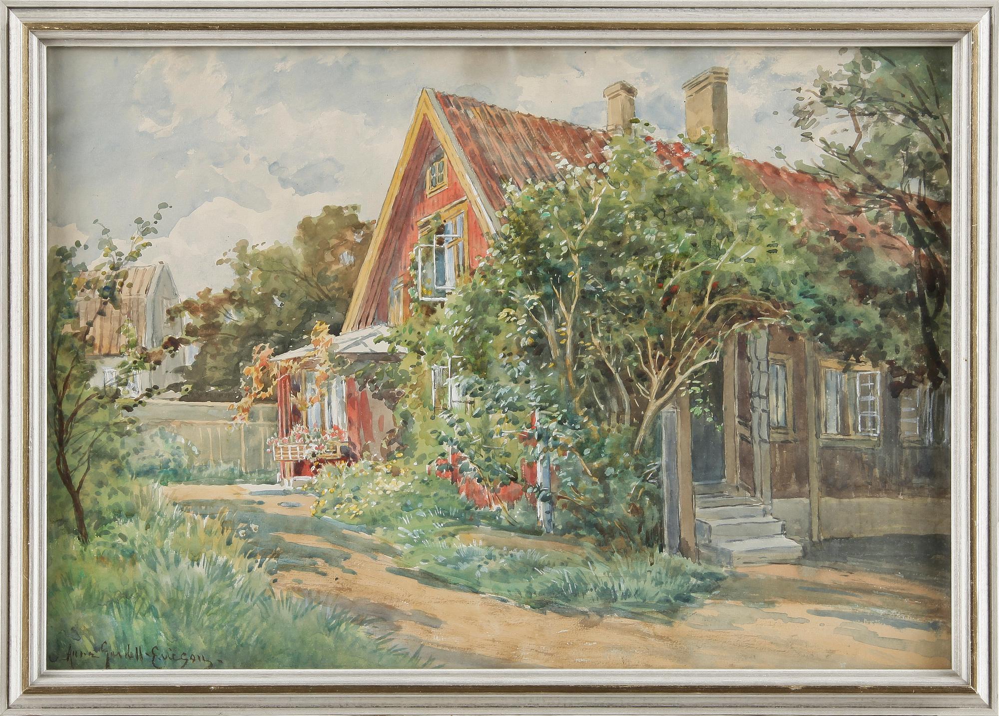 ANNA GARDELL-ERICSON, akvarell, signerad Anna Gardell Ericson.