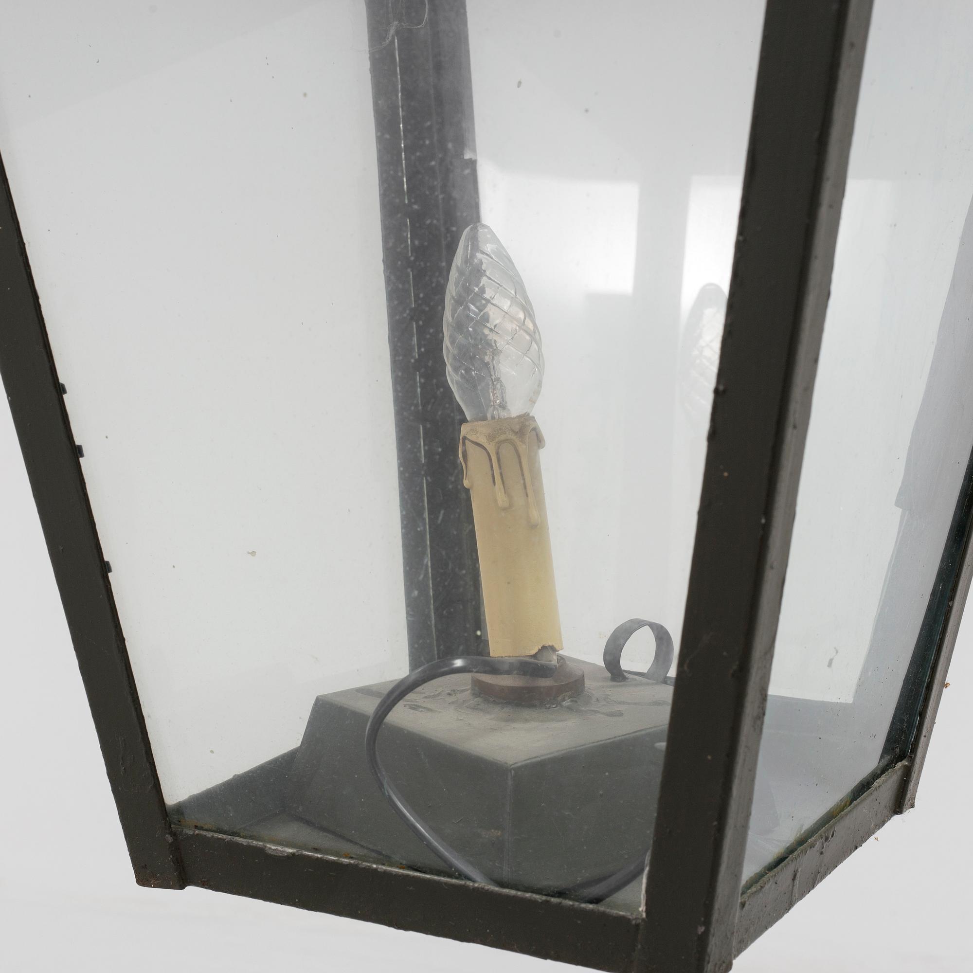 A first half of the 20th century ceiling light. Heigt ca 65 cm.