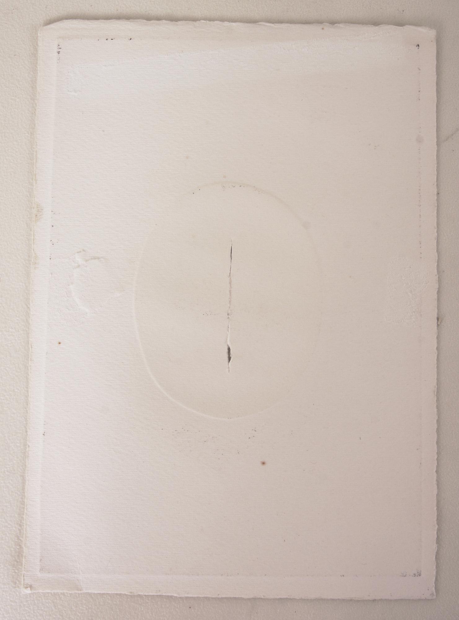 LUCIO FONTANA, färgetsning med perforering, sign o numr 63/100.