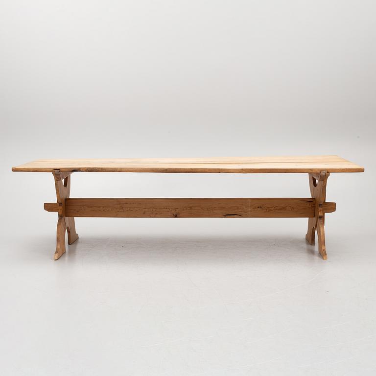 A Swedish pine table, Hälsingland, 18th-19th century.