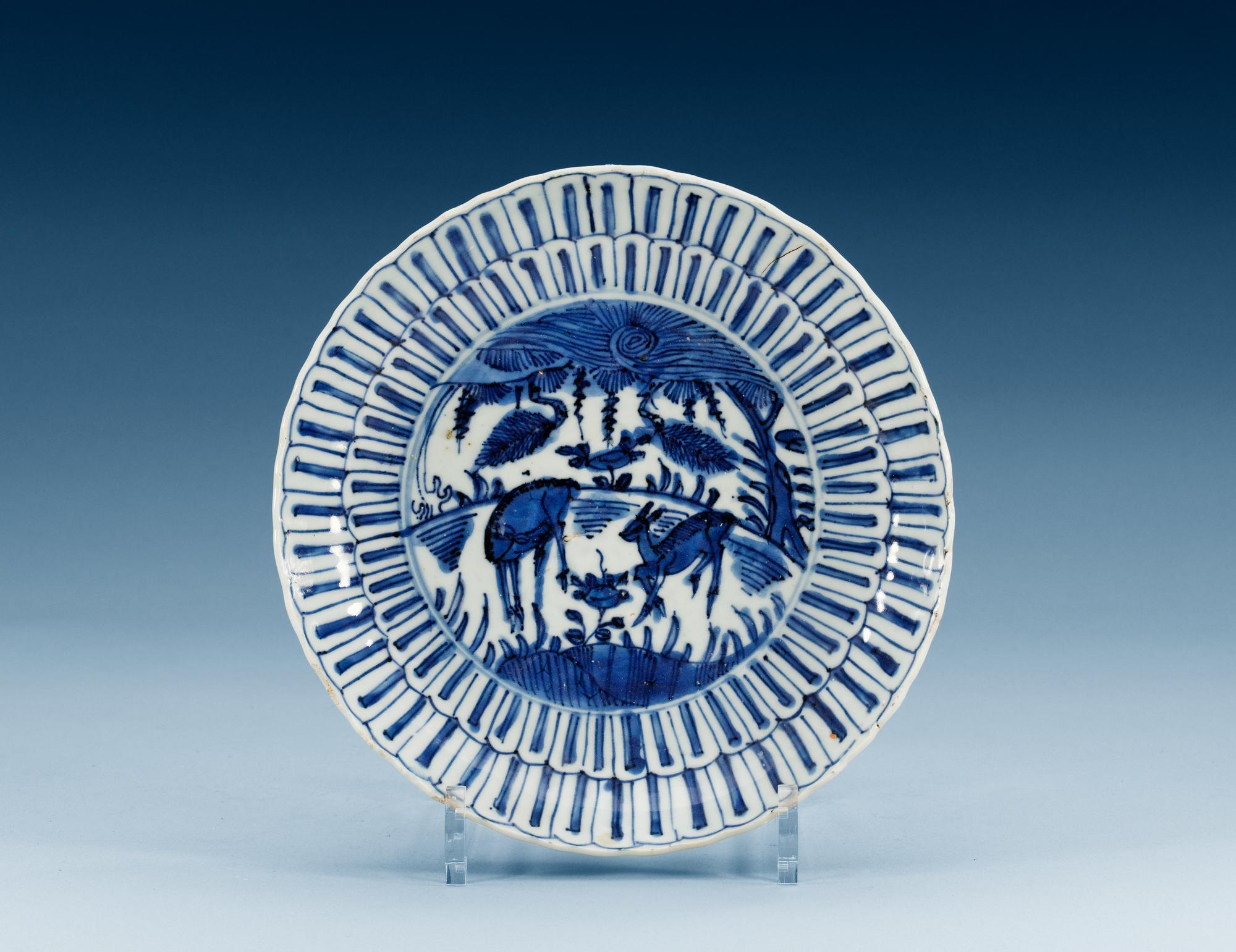 TALLRIK, porslin. Ming dynastin, Wanli (1573-1613).