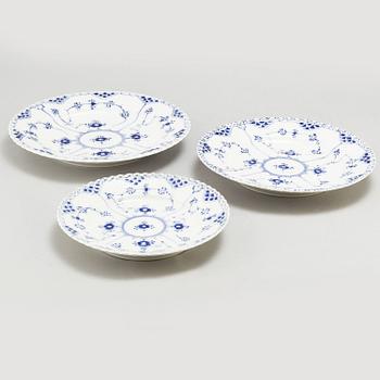 A 76-piece 'Musselmalet' porcelain dinner service from Royal Copenhagen, Denmark.