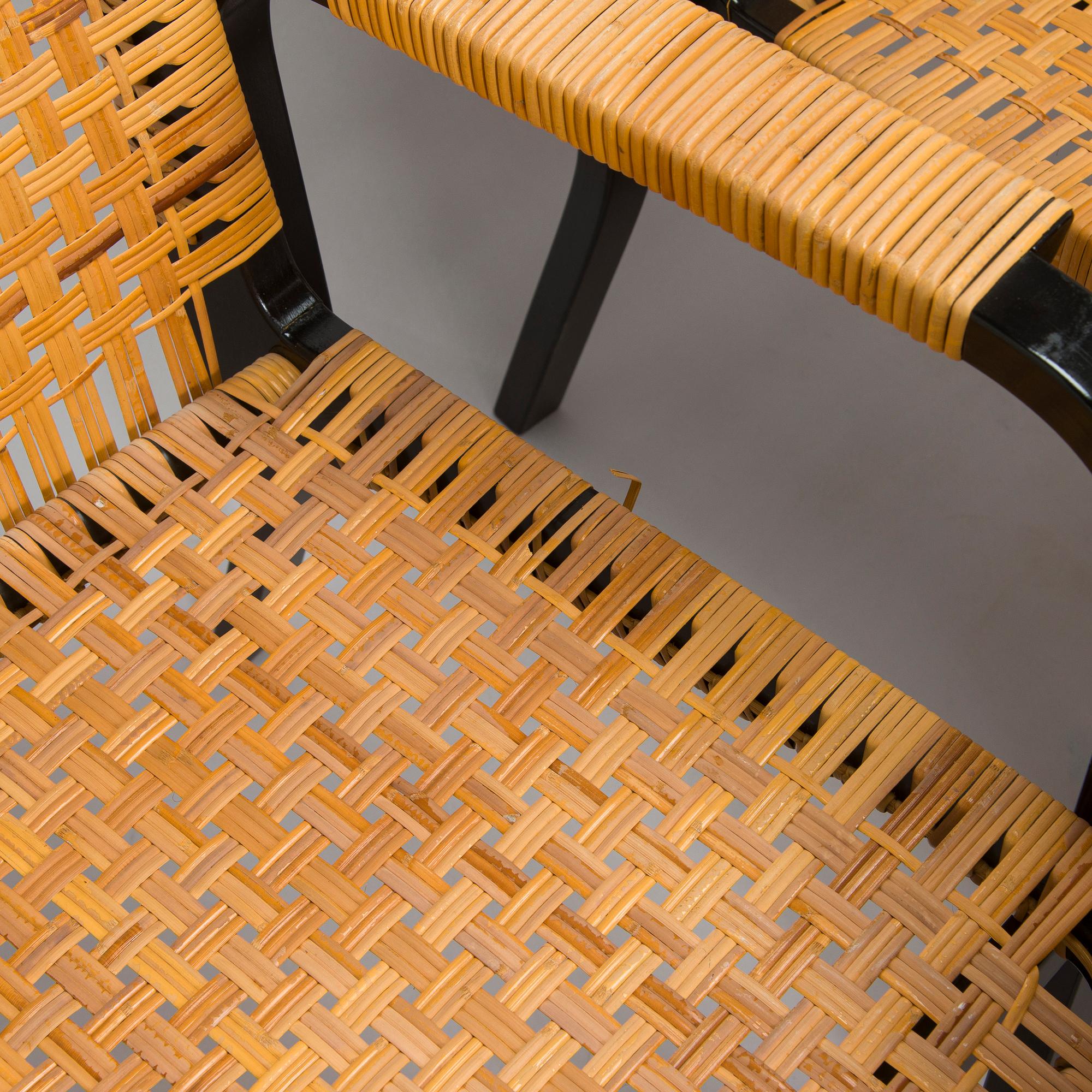 Alvar Aalto, karmstolar, 6 st, modell 45, för Artek 1970-tal.