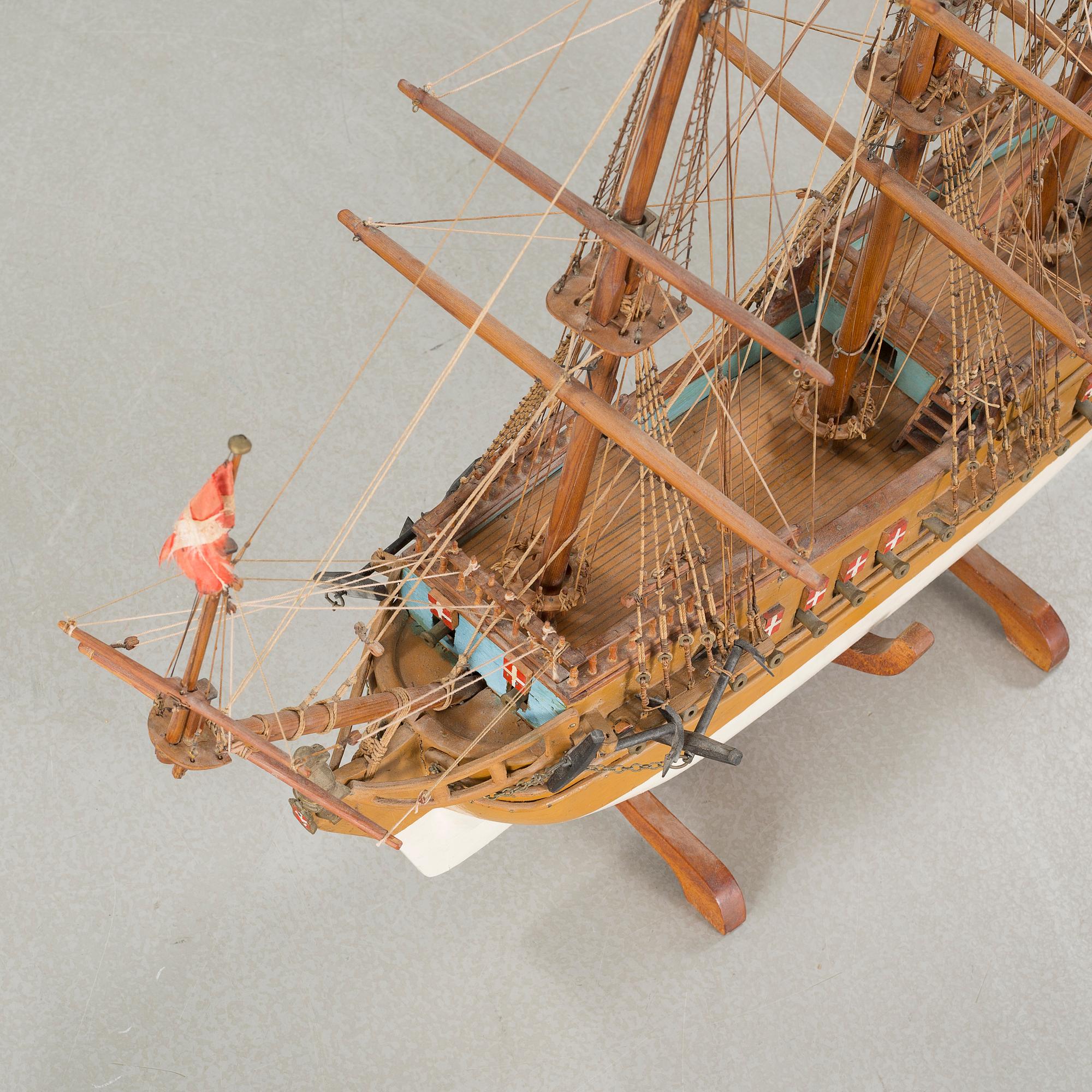 A 20th century ship model.