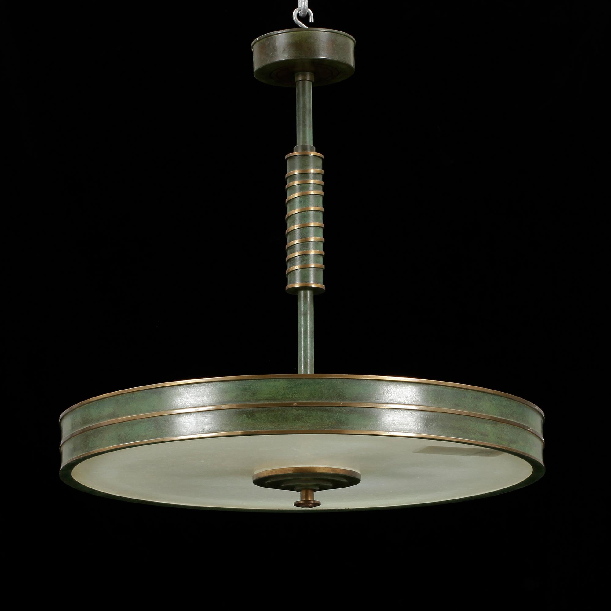 TAKLAMPA, art deco, 1930/40-tal. Höjd ca 53 cm.