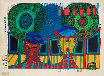 Friedensreich Hundertwasser, 'Ein Regentag mit Walter Kampmann'.