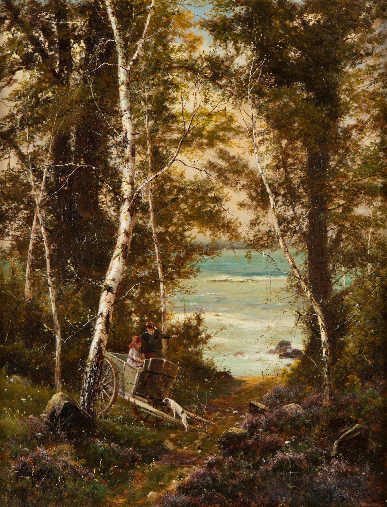 THEODORE HINES, oil on canvas, signed Theo Hines and dated 1898. Verso signed and dated Theo Hines 1898.