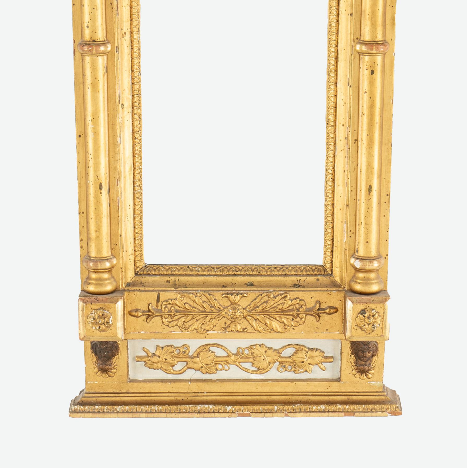 A lat Gustavian mirror from around  the year 1800.