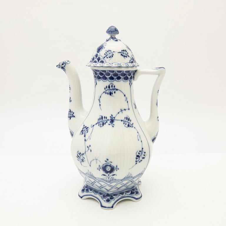 Royal Copenhagen, coffee service, 27 pieces, porcelain, "Blue Fluted", Denmark.