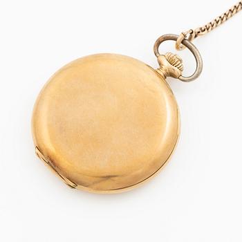 Klas Hedmark, Södertälje, pocket watch, 51 mm, hunter, "Boliden guld".