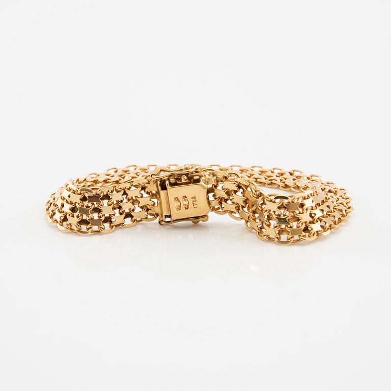 Bracelet X-link 18K gold, Braconi Gustavo Arezzo Italy.