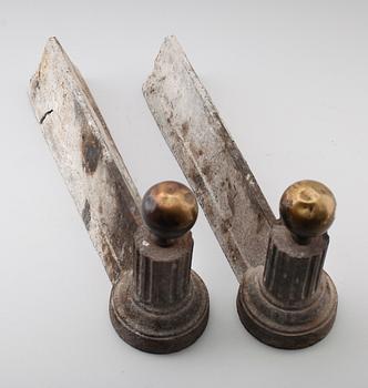 ELDHUNDAR, 1 par, gjutjärn, 1900-tal.