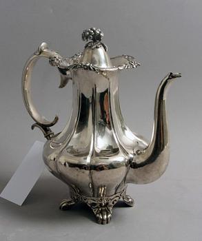 KAFFEKANNA, silver, Johan Wahlström, Jönköping, nyrokoko, 1863.