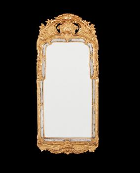 A Swedish Rococo 18th century mirror by N Meunier, master 1754.