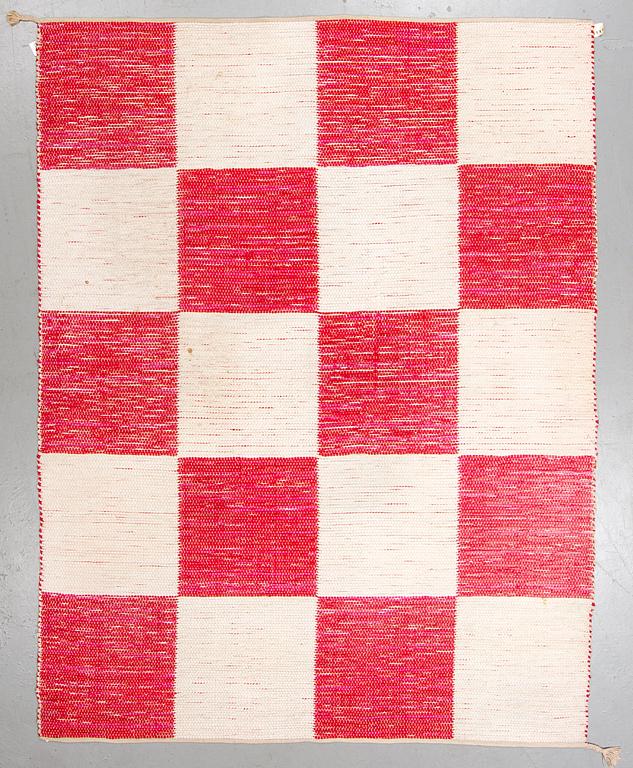 MARGIT THORÉN, A CARPET, "Schackrutan", a double woven rag rug, ca 255 x 140 cm, Svenskt Tenn.