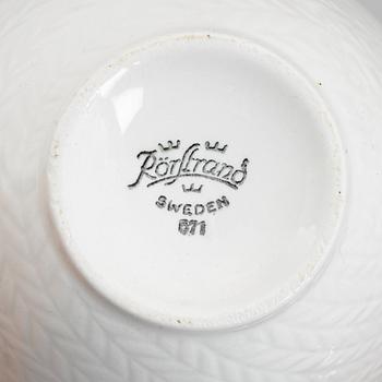Hertha Bengtson, a 17-piece "Blå Eld" tea service, Rörstrand, Sweden.