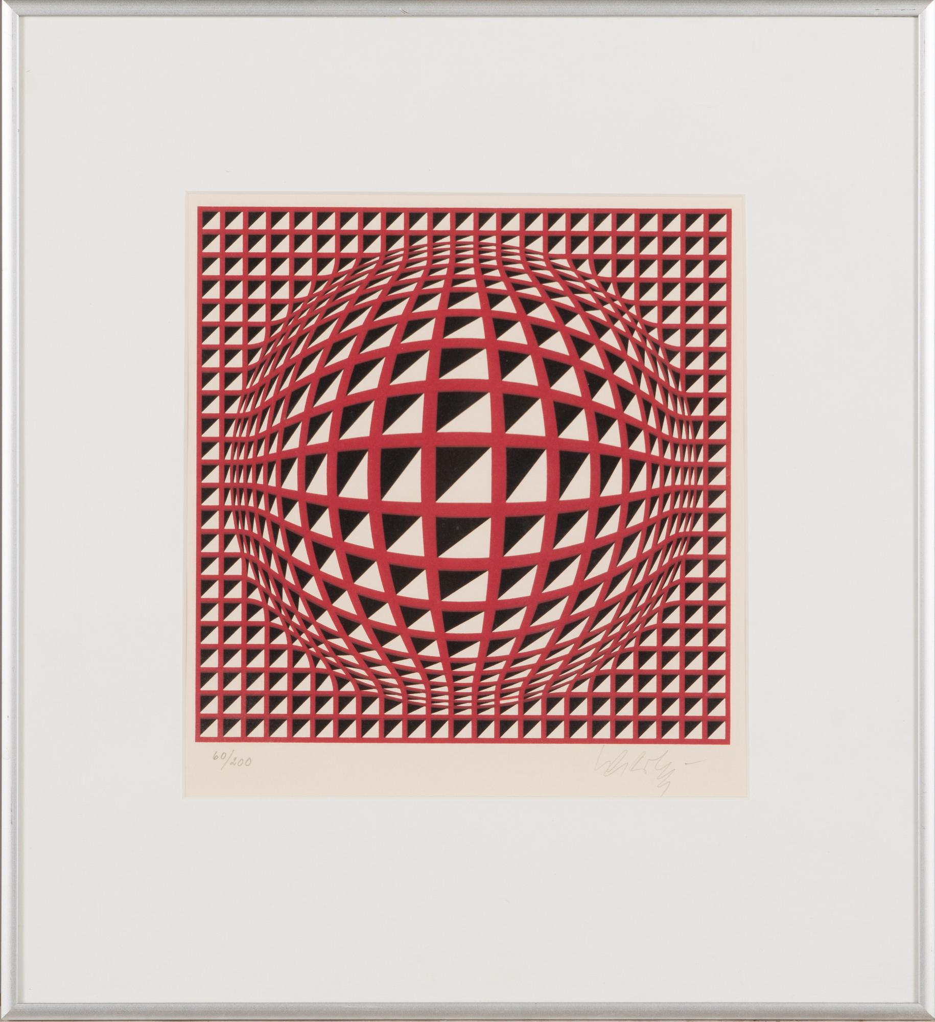 Victor Vasarely, litografi, signerad och numrerad 60/200.