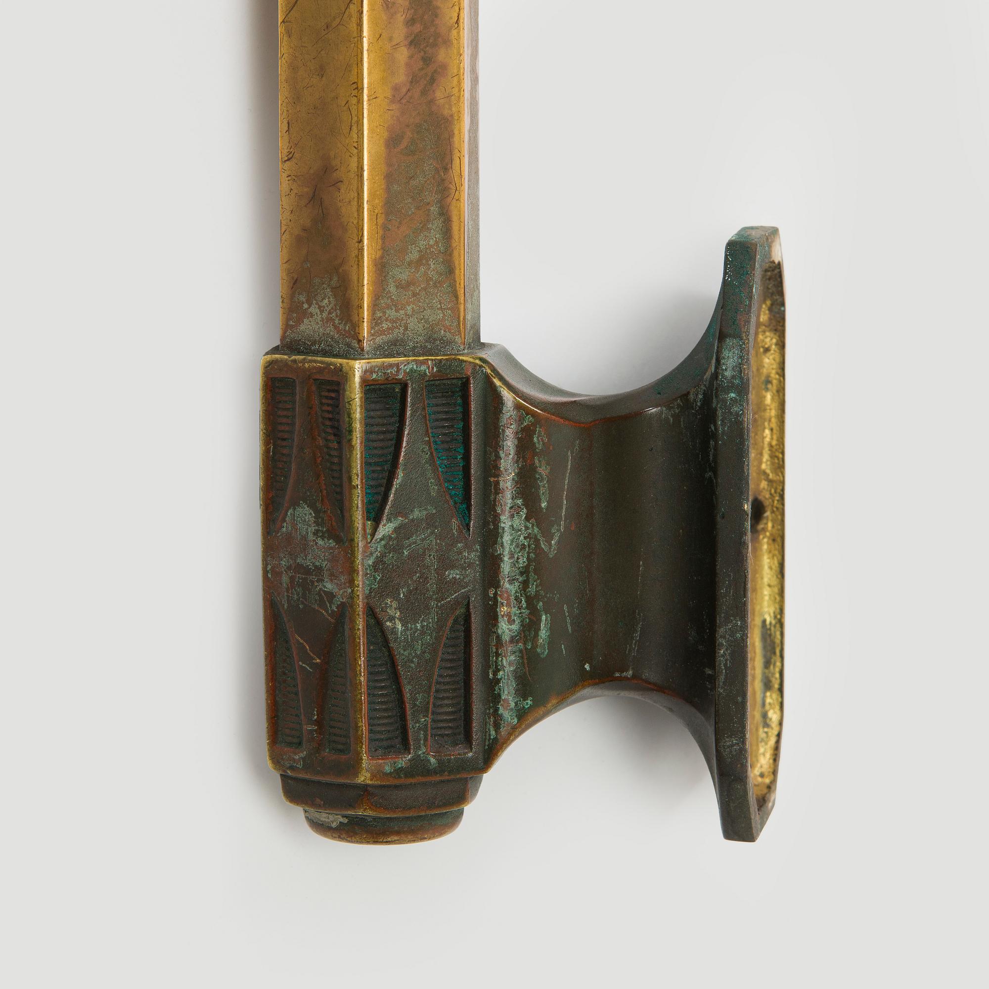 Door handles, 2 pcs, exterior and interior handles, 1920s.