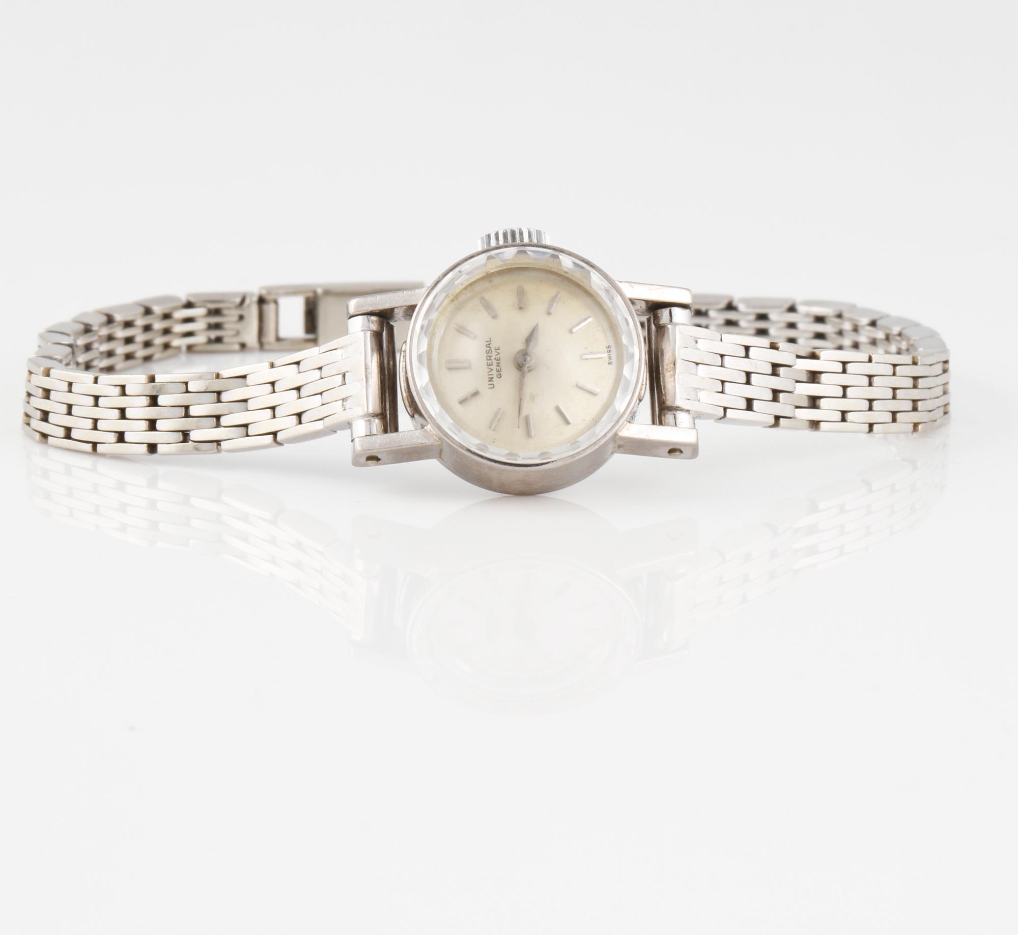 ARMBANDSUR, dam, 18 K vitguld, Universal. Vikt 24 g.