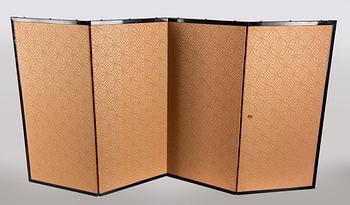 A Japanese four folded panel, 20th century.
