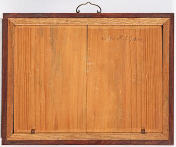 A Chinese reverse glass painting, Qing dynasty, 18th century.