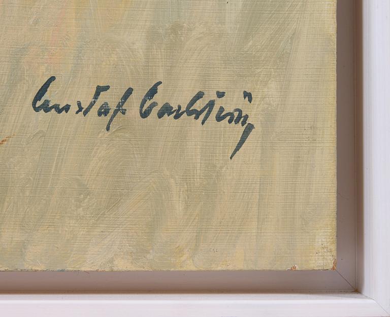 GUSTAF CARLSTRÖM, olja på pannå, sign.